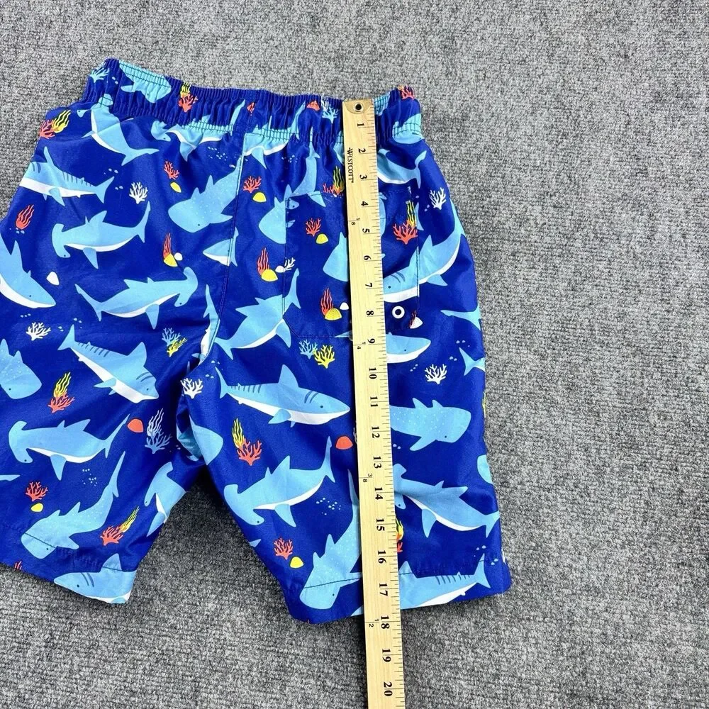 Place Sport Shorts Boys XL 14 Blue Shark Swim Trunks Board